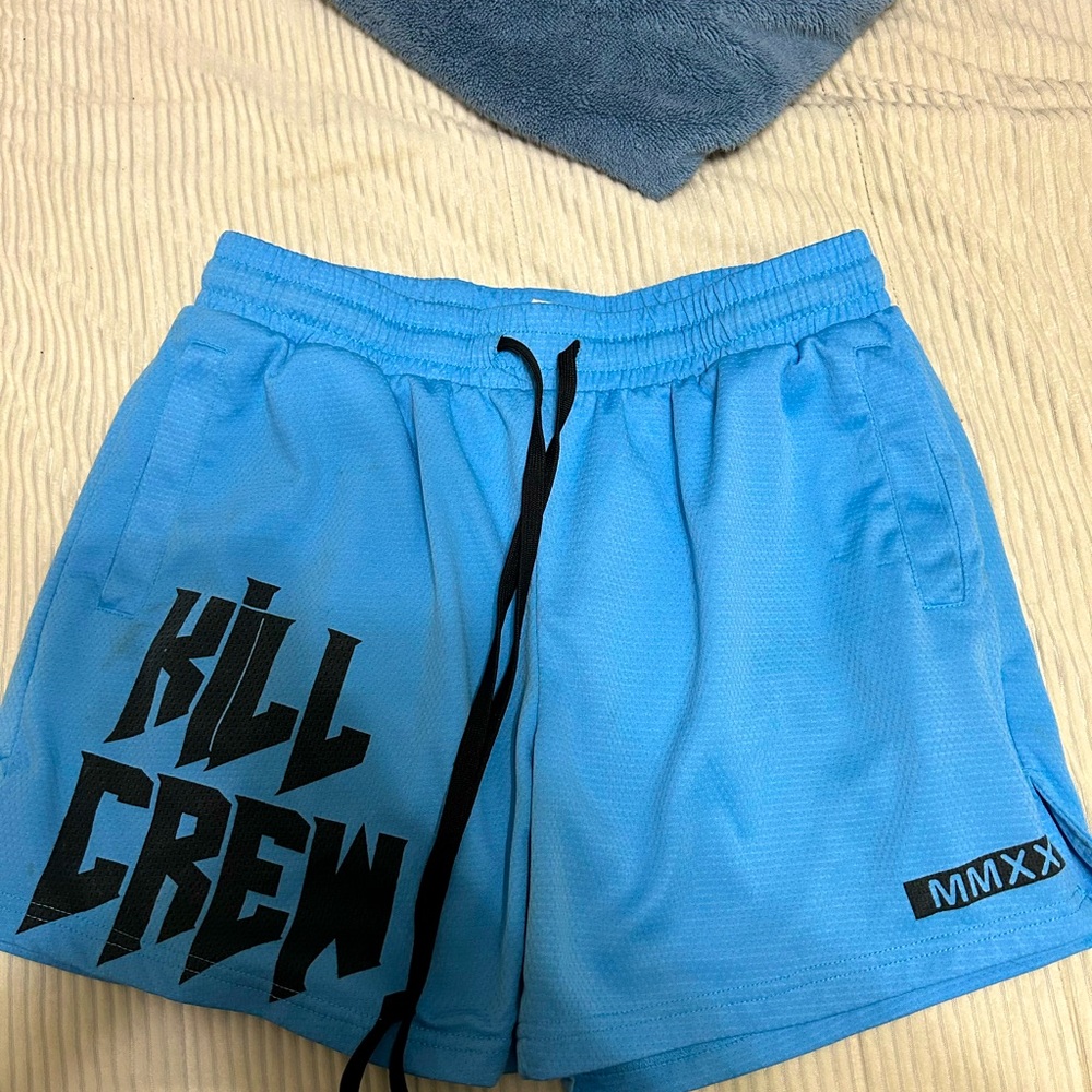 COPY - Kill Crew Muay Thai flame and lettered shorts for sale